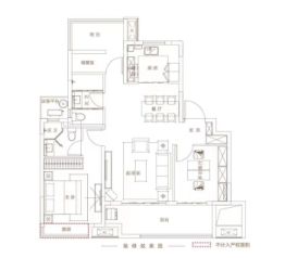 远洋·星悦3室2厅1厨2卫建面96.00㎡