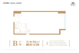 华远华时代1室1厅1卫建面1.00㎡