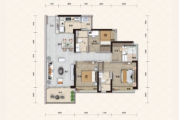 碧桂园·青塘湖畔|翰林府4室2厅1厨2卫建面116.00㎡