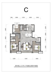 保利锦上3室2厅1厨2卫建面120.00㎡