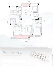 隐秀山居3室2厅1厨2卫建面133.00㎡