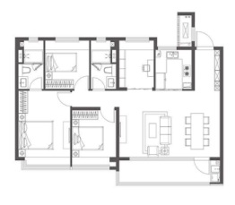 保利·阅云台4室2厅1厨2卫建面129.00㎡