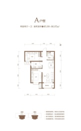 翔恒·湖锦江南2室2厅1厨1卫建面85.99㎡