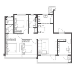 保利·阅云台4室2厅1厨2卫建面129.00㎡