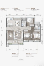 龙湖·天宸原著花园3室2厅1厨2卫建面117.00㎡