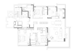 招商滨江玺5室2厅1厨4卫建面230.00㎡