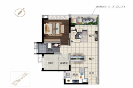 星瀚TOD1室2厅1厨1卫建面73.00㎡