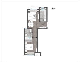 中海·汇智里1室2厅1厨1卫建面59.00㎡