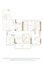 观江海3室2厅1厨2卫建面112.00㎡