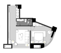 悠阅城酒店式公寓建面70.00㎡