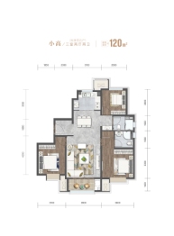 雍祥府3室2厅1厨2卫建面120.00㎡