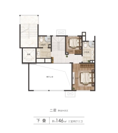 木汐海岸3室2厅1厨3卫建面146.00㎡