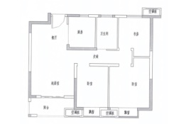 爱家皇家花园3室2厅1厨1卫建面90.53㎡