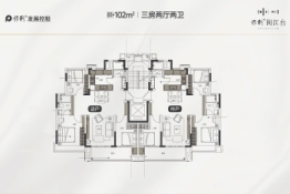 保利阅江台3室2厅1厨2卫建面102.00㎡