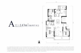 万科·未来时光4室2厅1厨2卫建面143.00㎡