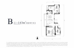 万科·未来时光4室2厅1厨2卫建面143.00㎡