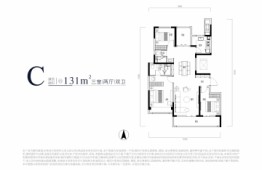 万科·未来时光3室2厅1厨2卫建面131.00㎡