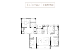 绿城·桂语朝阳3室2厅1厨2卫建面114.00㎡