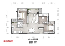 橙珲影视文旅小镇3室2厅1厨2卫建面70.34㎡