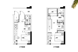 玫瑰金街五山明珠2室2厨2卫建面44.00㎡