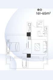 金融街·古泉小镇2室2厅1厨1卫建面61.00㎡