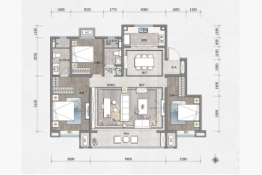 万科·君望3室2厅1厨2卫建面155.00㎡