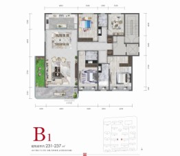 恒信东方名著4室2厅1厨3卫建面231.00㎡