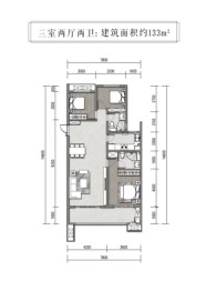 十月城3室2厅1厨2卫建面133.00㎡