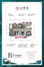 文博苑4室2厅1厨2卫建面143.00㎡