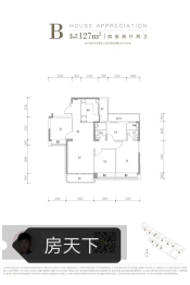 江明月朗园4室2厅1厨2卫建面126.00㎡