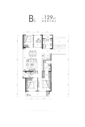 月咏新辰轩4室2厅1厨2卫建面128.00㎡