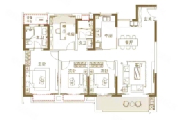 东方颂4室2厅1厨2卫建面151.00㎡