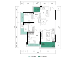 惠州城投·中科家园3室2厅1厨1卫建面89.00㎡