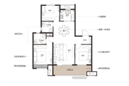 保利堂悦3室2厅1厨2卫建面110.00㎡