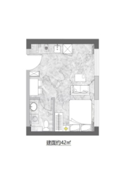 新星宇南熙SOHO1室1厅1厨1卫建面42.00㎡