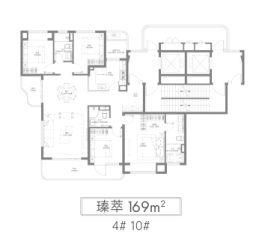 万科·瑧湾汇4室2厅1厨3卫建面169.00㎡