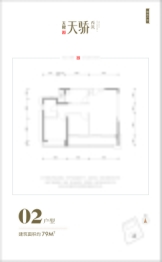 天健天骄峯玺2室2厅1厨1卫建面79.00㎡