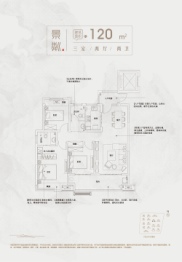 春江明月3室2厅1厨2卫建面120.00㎡