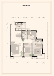 入帘青3室2厅1厨2卫建面89.00㎡