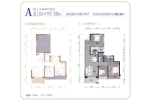 长冠·御珑府A户型约97.58 3房2卫