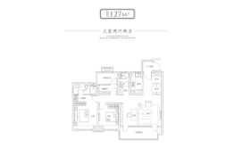 曦东儒居3室2厅1厨2卫建面127.00㎡