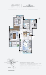 华林香坪湖度假小镇2室2厅1厨1卫建面68.87㎡