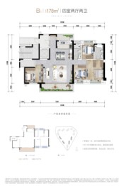 黄龙溪谷4室2厅1厨2卫建面178.00㎡