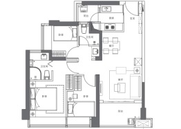 悦云3室2厅1厨2卫建面89.00㎡