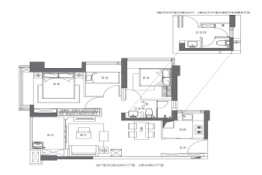 悦云3室2厅1厨1卫建面79.00㎡