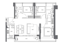 悦云3室2厅1厨2卫建面89.00㎡