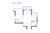 金融街·花溪小镇19-1栋建面71平户型