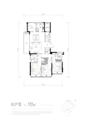 观翠揽月轩4室2厅1厨3卫建面172.00㎡