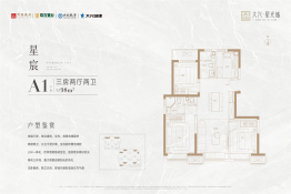 大兴·星光城3室2厅1厨2卫建面98.00㎡