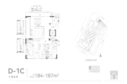 华发外滩荟3室2厅1厨4卫建面184.00㎡